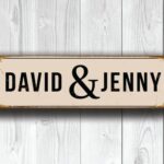 PERSONALIZED WEDDING COUPLE Street Sign