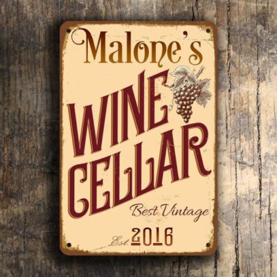 PERSONALIZED WINE CELLAR Sign