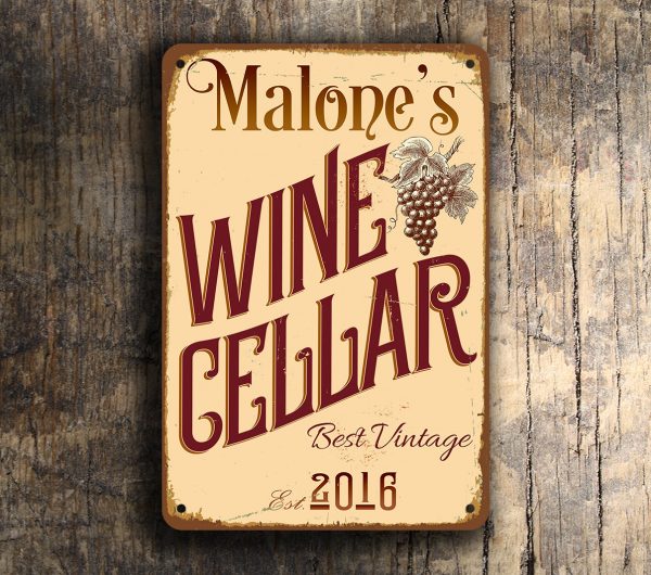 PERSONALIZED WINE CELLAR Sign