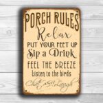 PORCH RULES SIGN