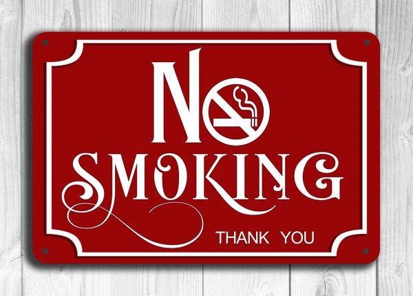 Red No Smoking Sign | Classic Metal Signs