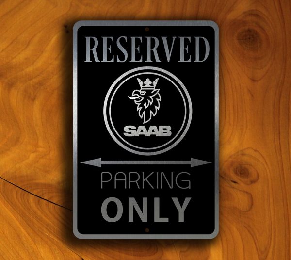 SAAB Reserved Parking Sign