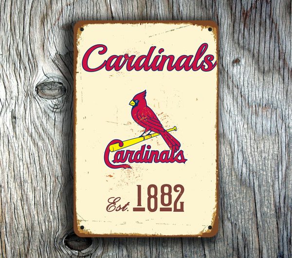 St. Louis Cardinals Fan Man Cave Metal Sign 8 x 12 : Sports Fan Street  Signs : Sports & Outdoors 