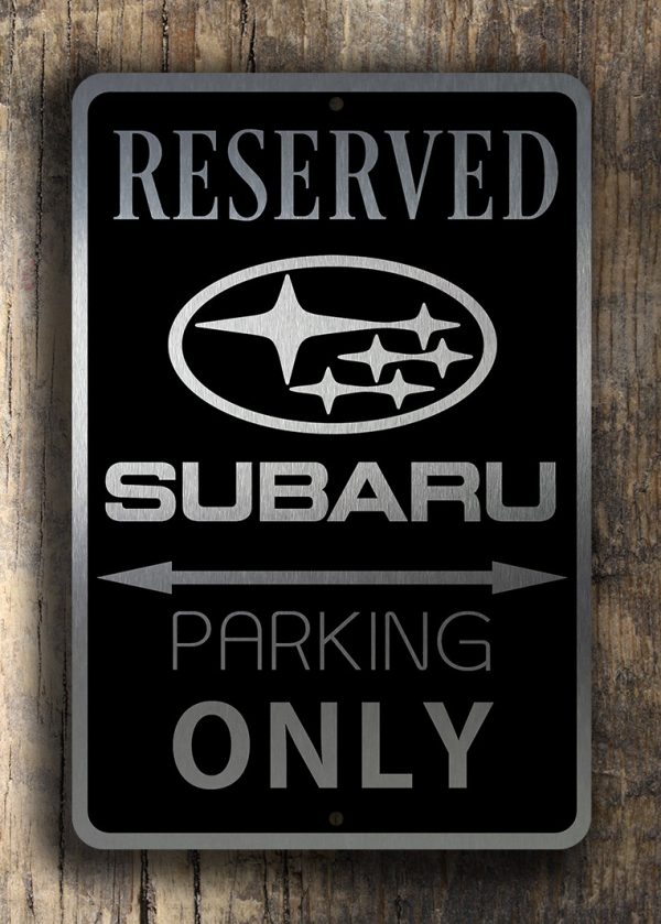 Subaru Parking Only Unbekannt Unkown Metall-Wandschild 