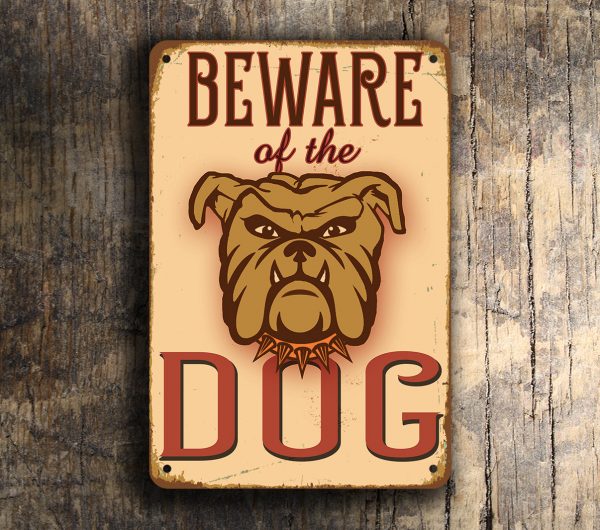 Vintage style Beware dog Sign