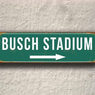 Vintage style Busch Stadium Sign
