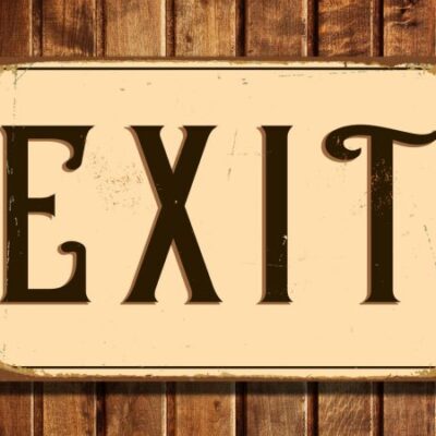 Vintage style Exit Sign