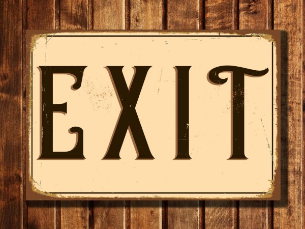 Vintage style Exit Sign