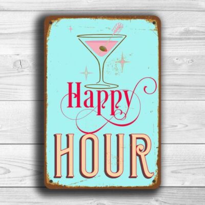 Vintage style Happy Hour Sign