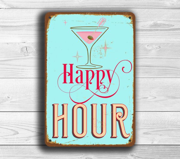 Vintage style Happy Hour Sign