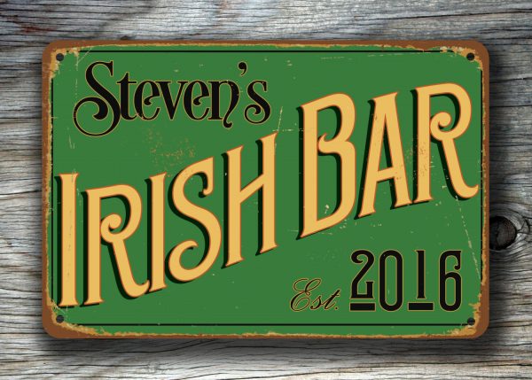 Vintage style Irish Bar Sign