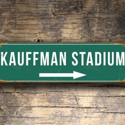 Vintage style Kauffman Stadium Sign