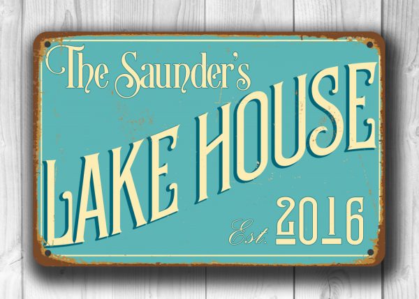 PERSONALIZED LAKE HOUSE Sign