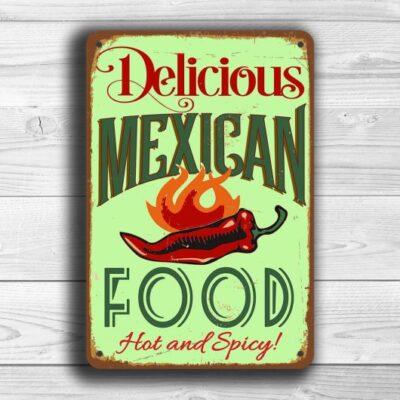 Vintage style Mexican Food Sign