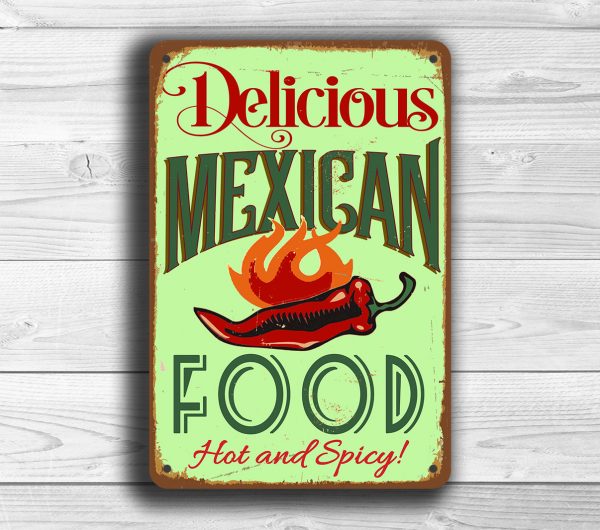 Vintage style Mexican Food Sign