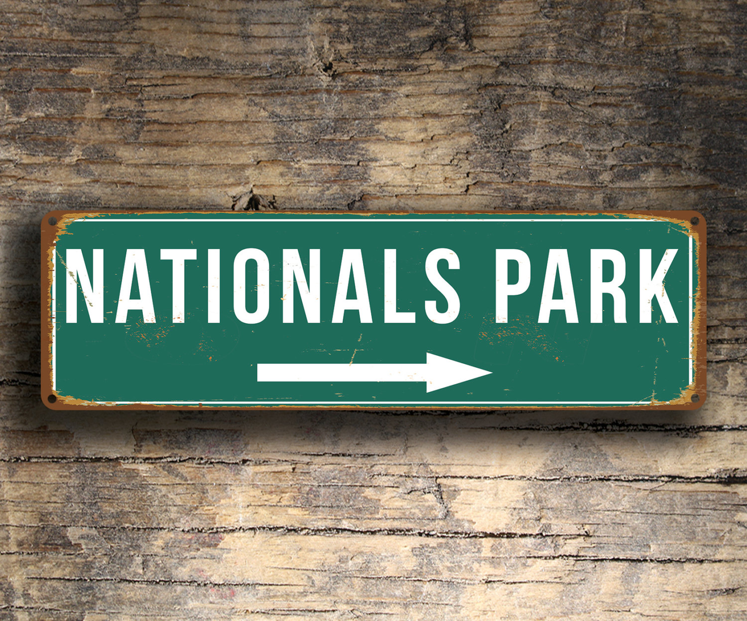 Vintage style Nationals Park Sign