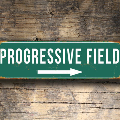 Vintage style Progressive Field Sign