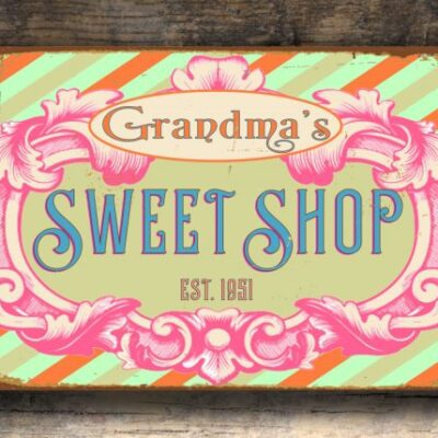 PERSONALIZED SWEET SHOP SIGN
