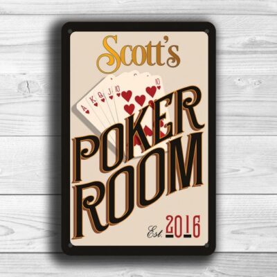 CUSTOM POKER ROOM Sign