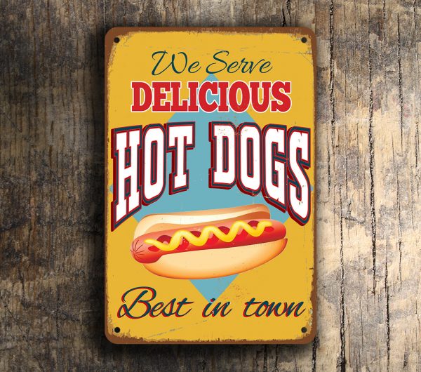 Vintage Style Hot Dog Sign