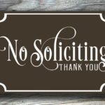 Brown No Solicting Sign