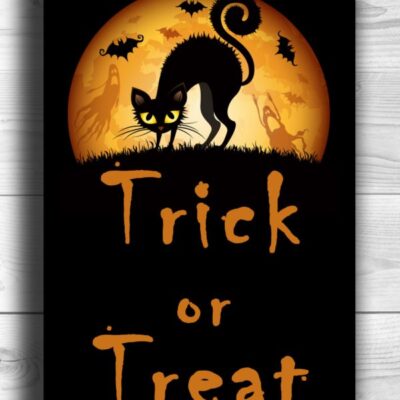 Halloween Trick or Treat Sign
