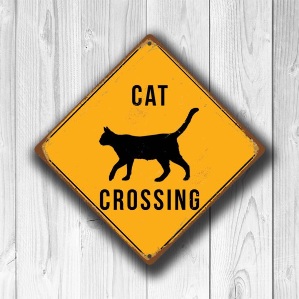 Cat Crossing Sign 4