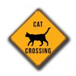 Cat Crossing Sign 5
