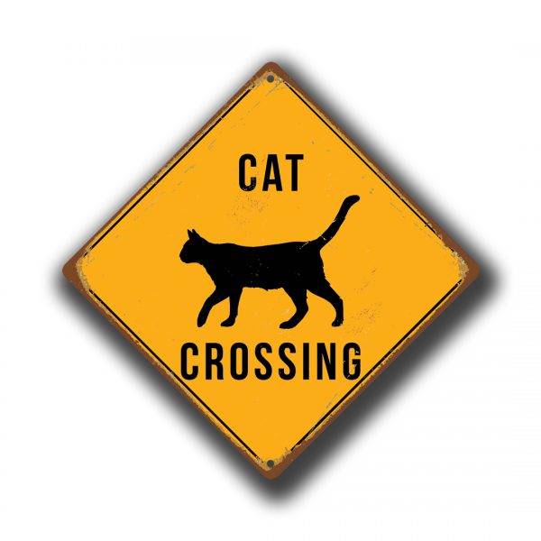 Cat Crossing Sign