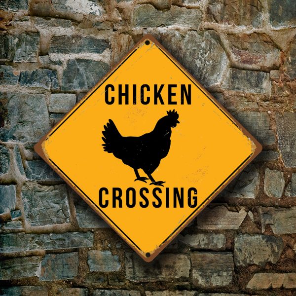 Chicken Crossing sign 3