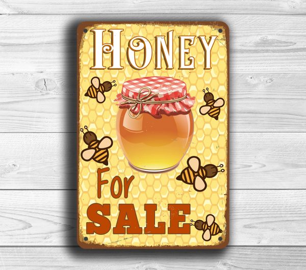 Honey for Sale Vintage Look Reproduction Details about   Metal Sign 