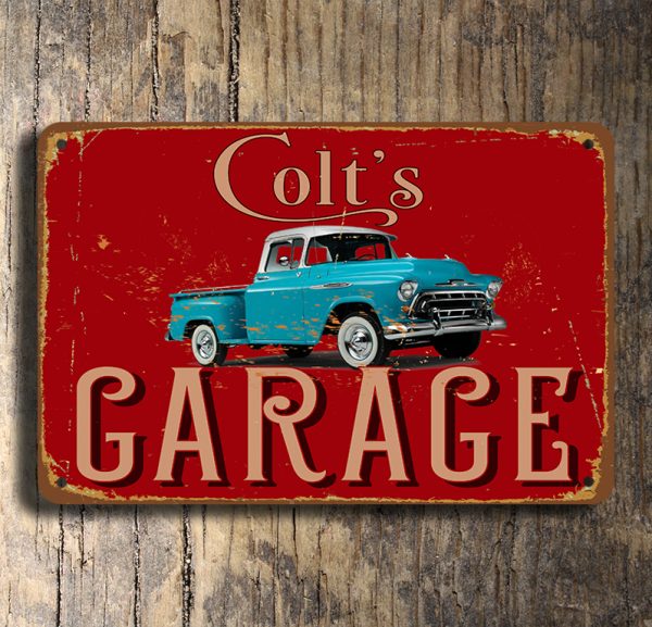 Pick Up Truck Garage Sign