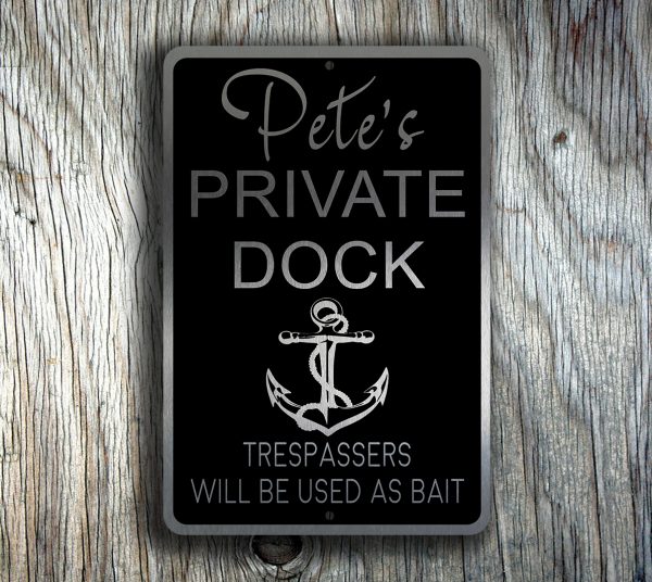 Custom Private Dock Sign