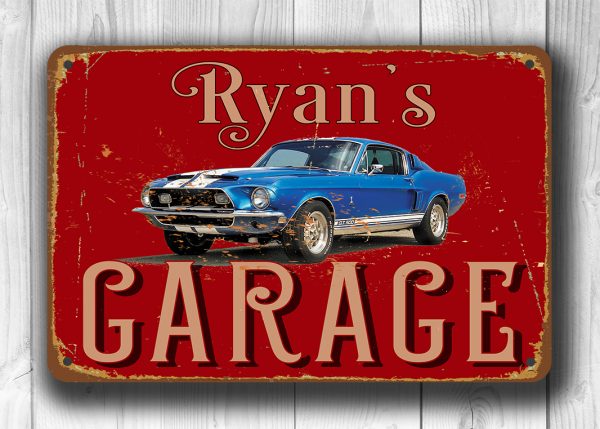 *Embossed* 18" x 12" Ford Mustang Legendary Muscle Metal Sign Vintage Garage 