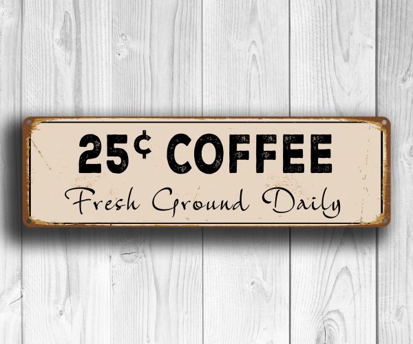 25c Coffee Wall Signs