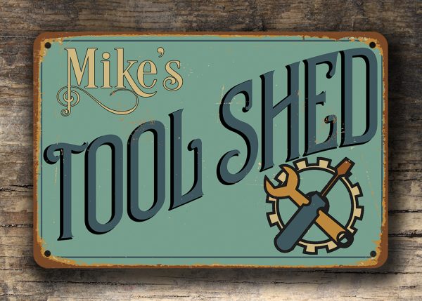 Personalized Tool Shed Sign