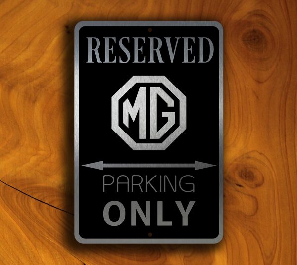 og MG Parking Only large steel sign 400mm x 300mm 