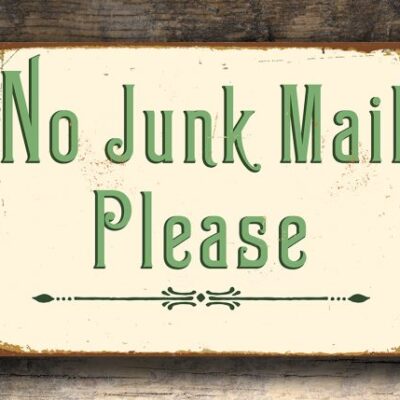 No Junk Mail Sign