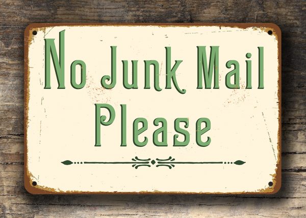 No Junk Mail Sign