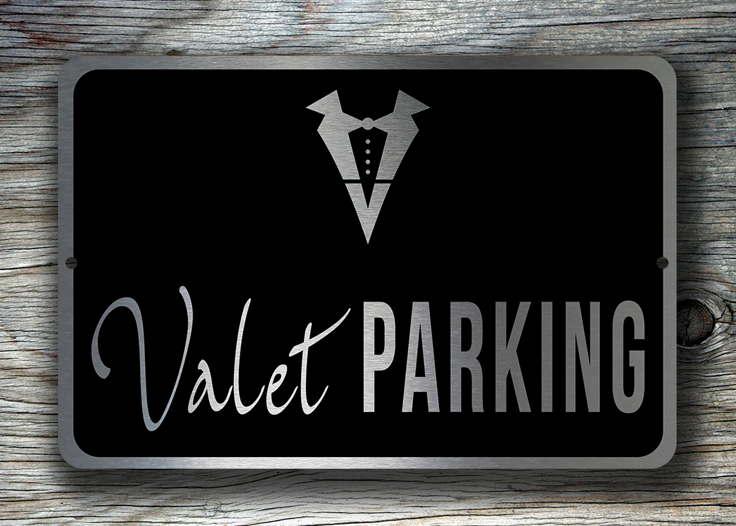 Valet Parking Metal Sign