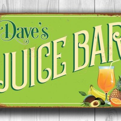 Personalized Juice Bar Sign