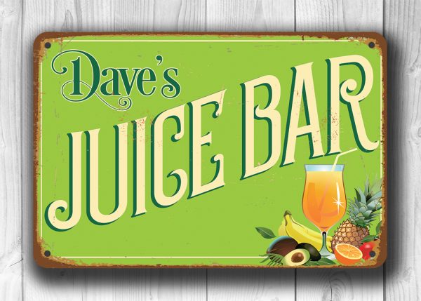 Personalized Juice Bar Sign