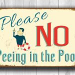 No Peeing in the Pool Sign
