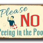 No Peeing in Pool Sign 2