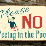 No Peeing in Pool Sign 3