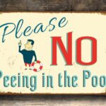 No Peeing in Pool Sign 5
