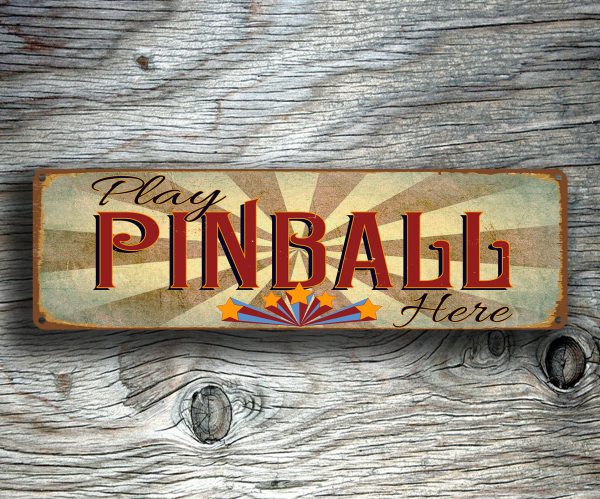 Play Pinball Here Sign