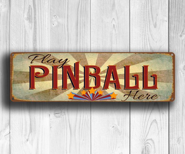 Play Pinball Here Sign