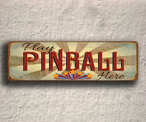 Play Pinball Here Sign