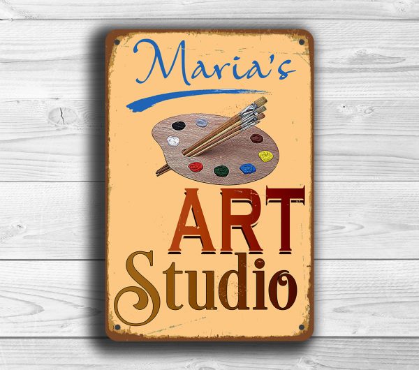 PERSONALISED OUTDOOR SIGN ARTISTS SIGN ARTS & CRAFTS PAINTING STUDIO ARTIST ROOM 